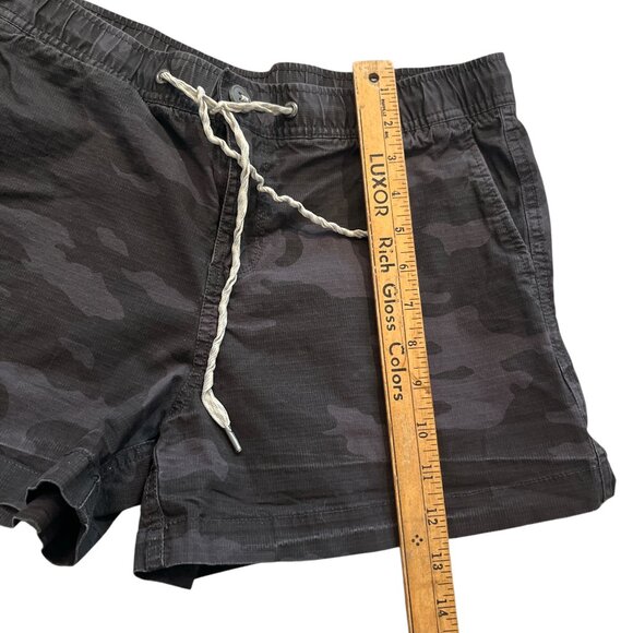 VUORI Women's Shorts Size Medium Camo Black Grey Cotton Drawstring Waist - Picture 9 of 10